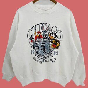 LOONEY TUNES CHICAGO White Sox Sweathirt, Chicago Baseball Sweathirt